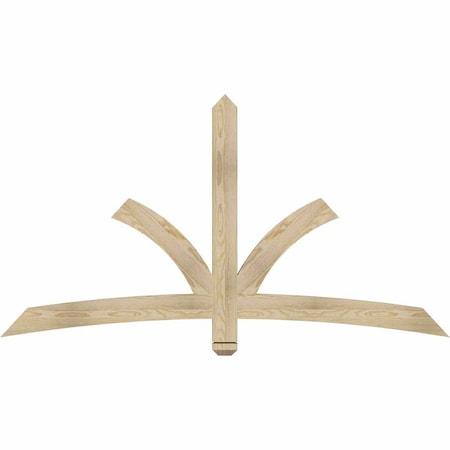 Ekena Millwork Davenport Rough Sawn Timber Gable Bracket, Douglas Fir, 72"W x 39"H x 2"D x 4"F, 13/12 Pitch GBW072X39X0204DAV00RDF